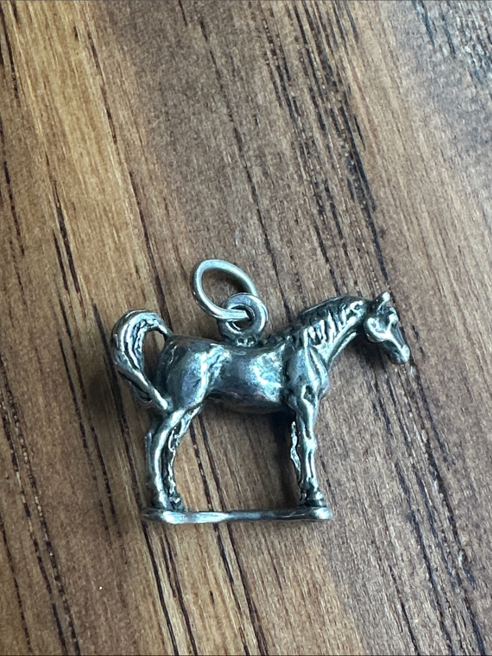 Sterling Silver Horse Charm Pendant - Silver